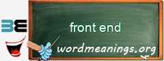 WordMeaning blackboard for front end